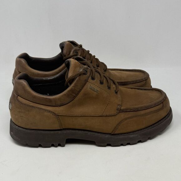 Rockport Lug Sole GoreTex Shoes Mens 9.5 M Brown Leather Casual Boat Lace Up main image 4